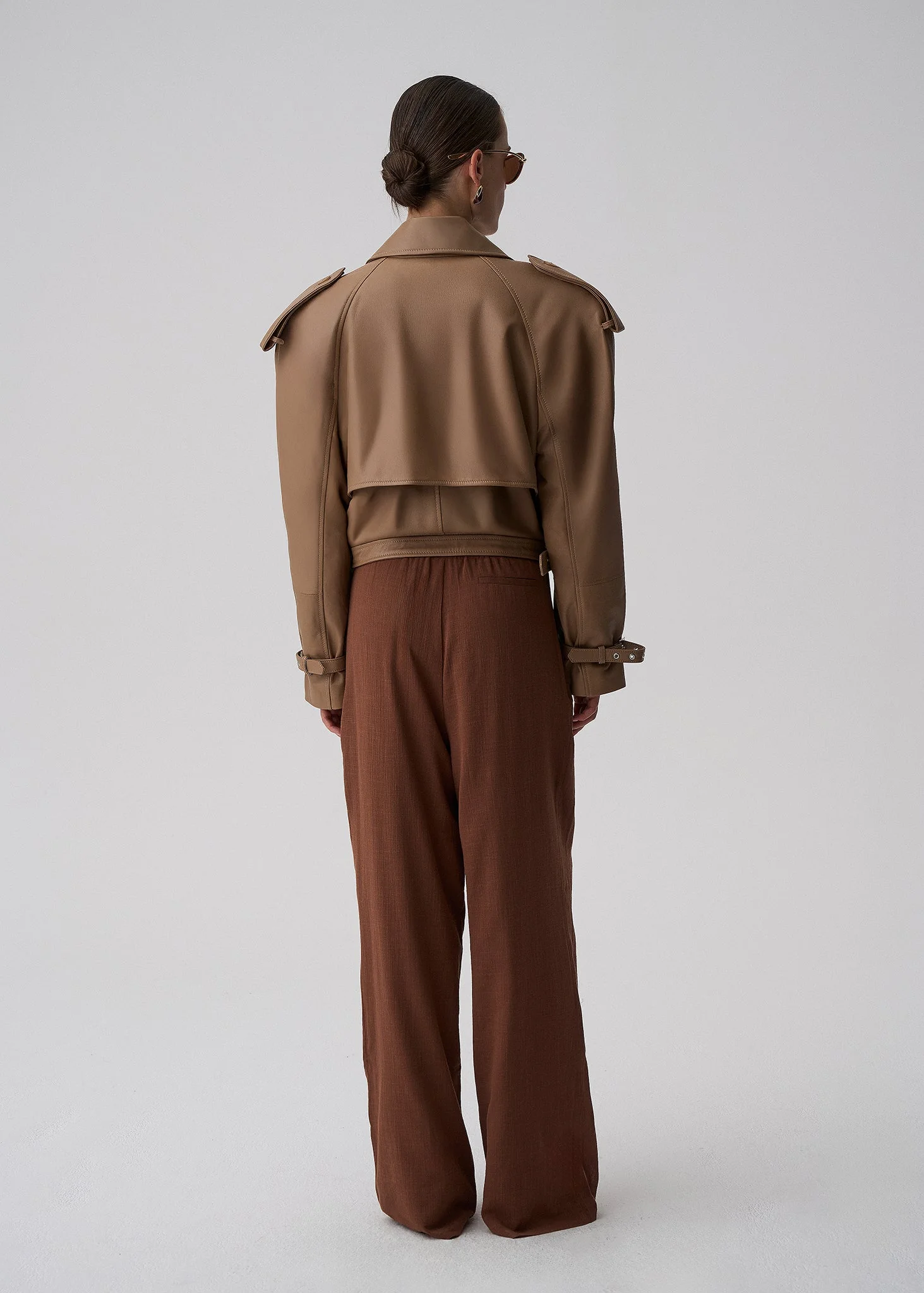 SPODNIE DAVIS ELASTIC BROWN - Image 3